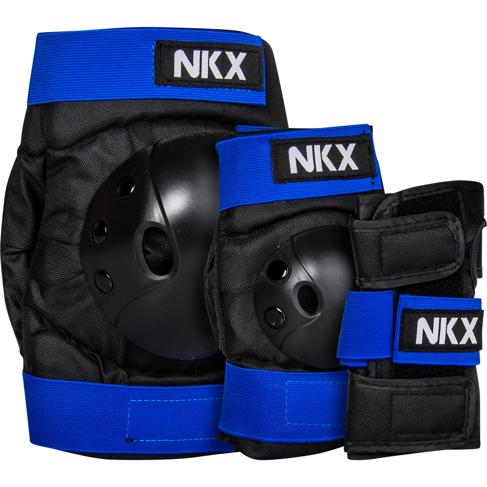 NKX Kids 3-Pack Pro Suojavarusteet - Polvisuojat, Kyynärsuoja ja Ranteensuojat