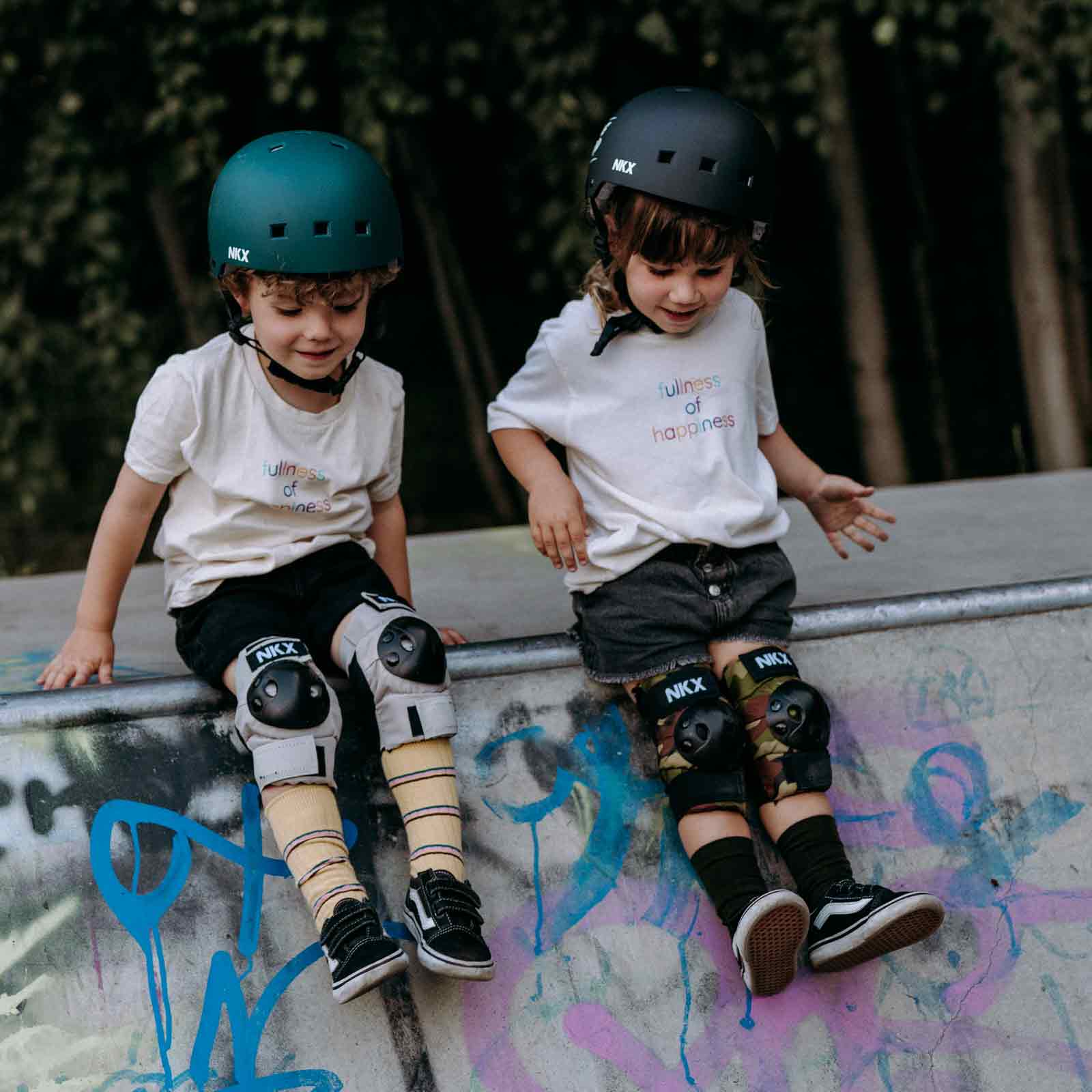 NKX Kids 3-Pack Pro Suojavarusteet - Polvisuojat, Kyynärsuoja ja Ranteensuojat