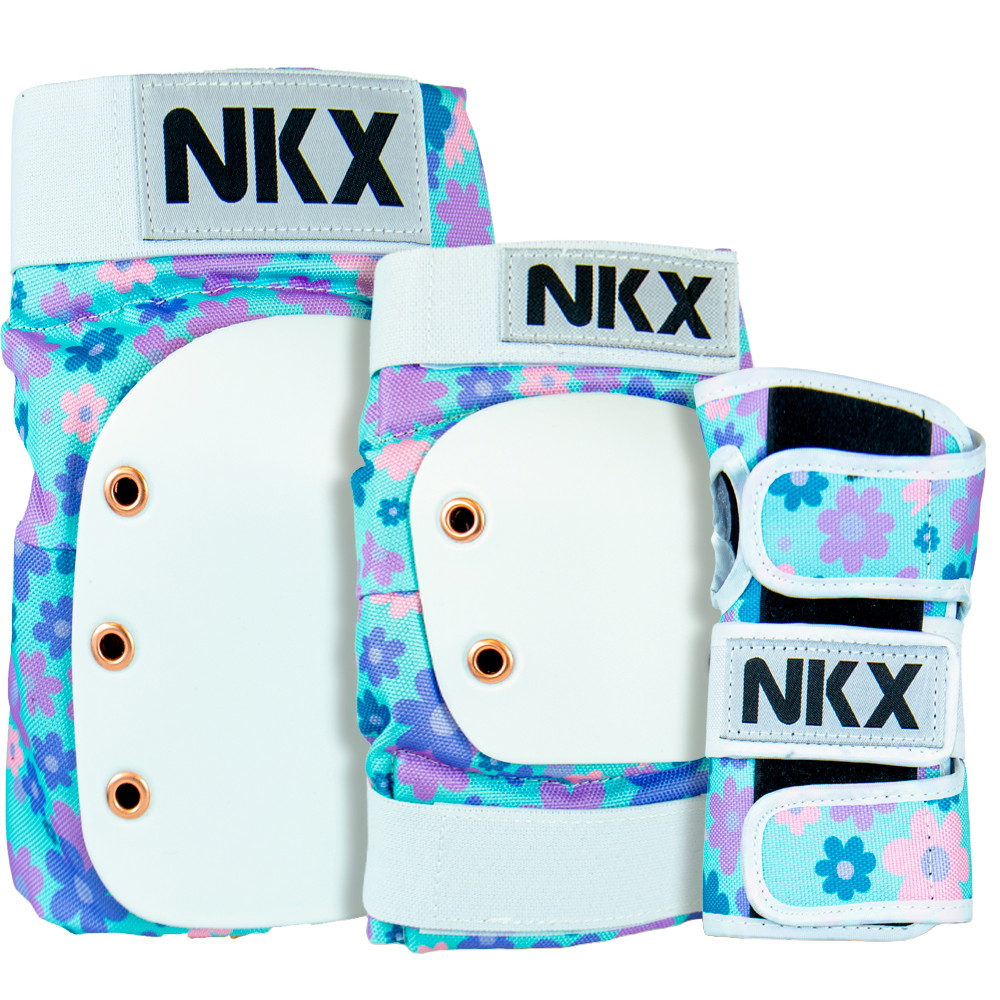 NKX 3-Pack Pro Suojavarusteet - Polvisuojat, Kyynärsuojat ja Rannetuet