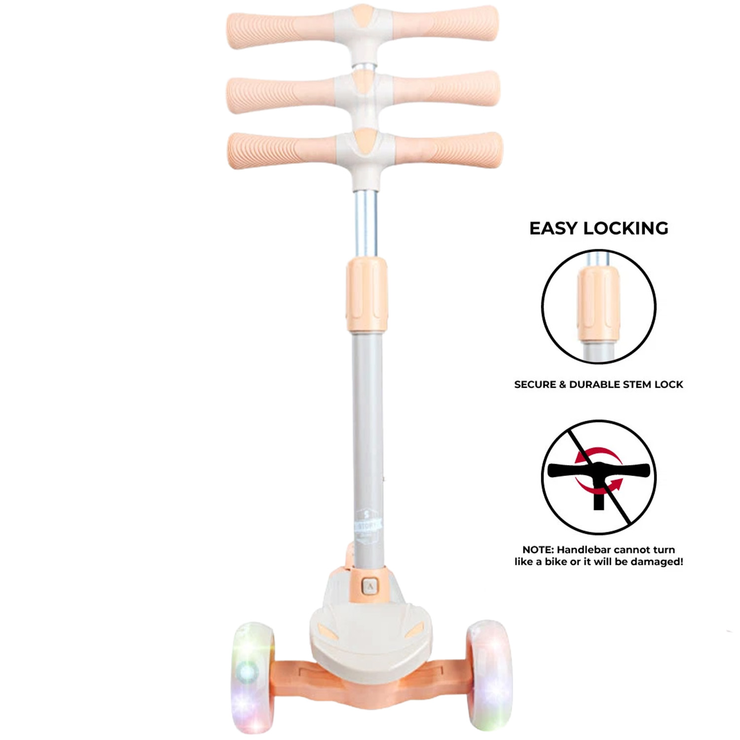 Story Mini Friends LED deluxe 3-pyöräinen lasten trottinette