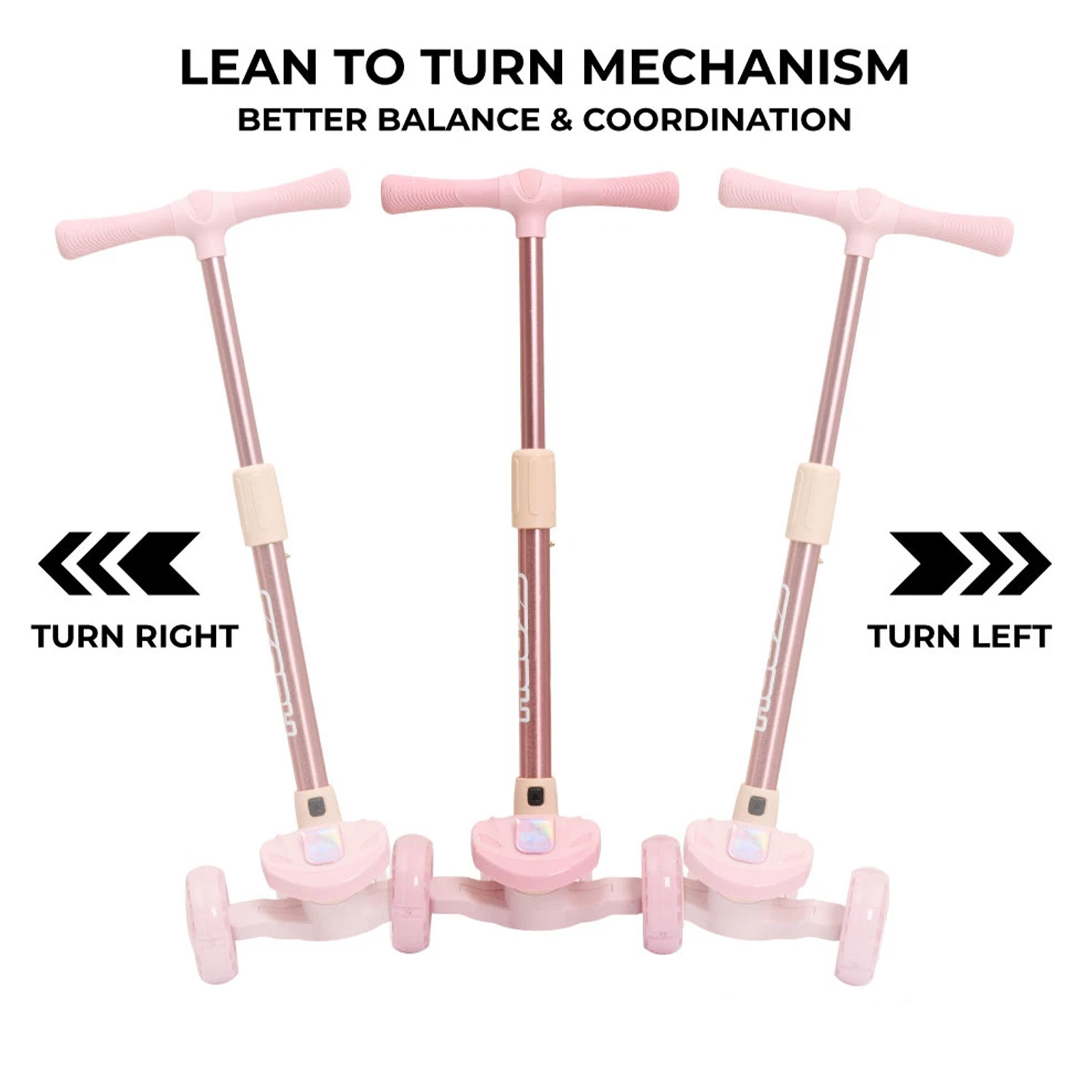 Story Mini Friends LED deluxe 3-pyöräinen lasten trottinette