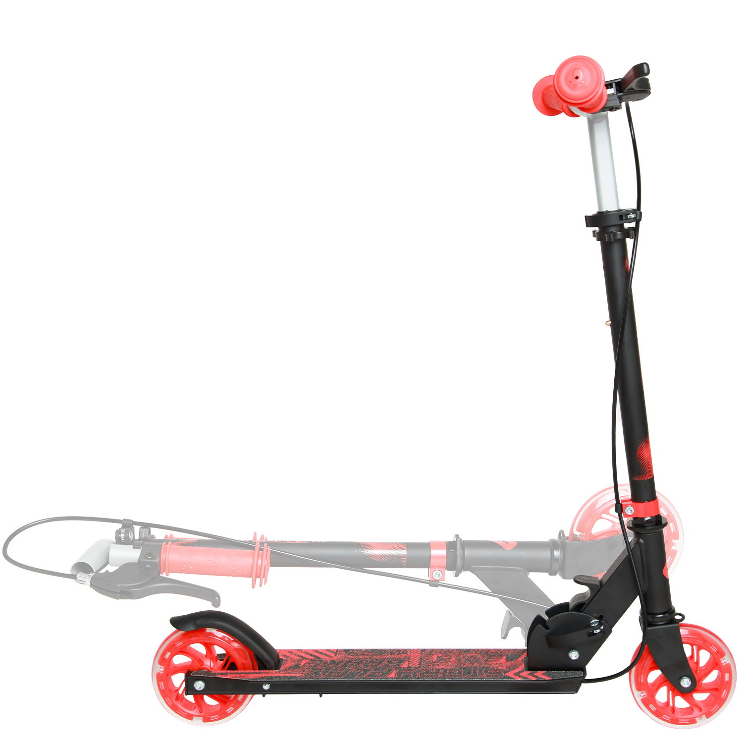 Story Play Lasten Trottinette, jossa on jarru ja LED-renkaat