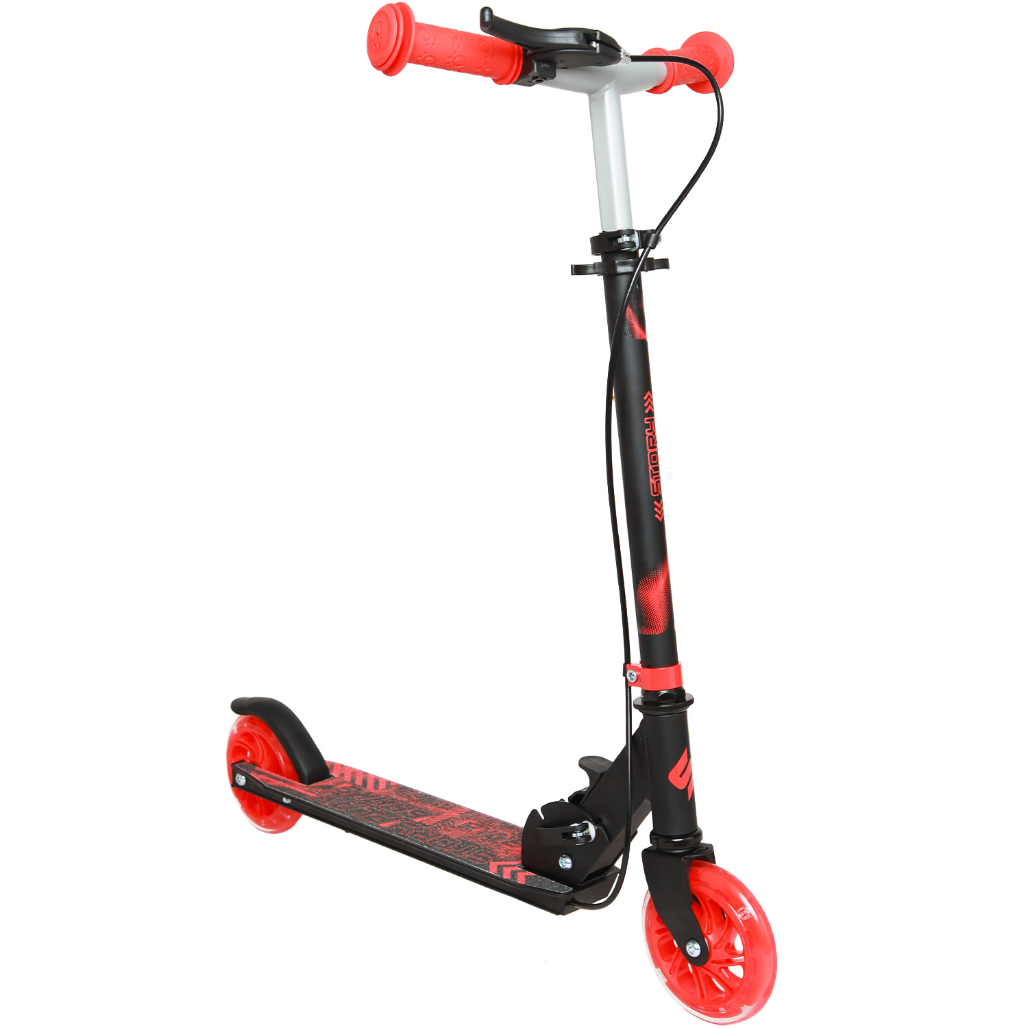 Story Play Lasten Trottinette, jossa on jarru ja LED-renkaat