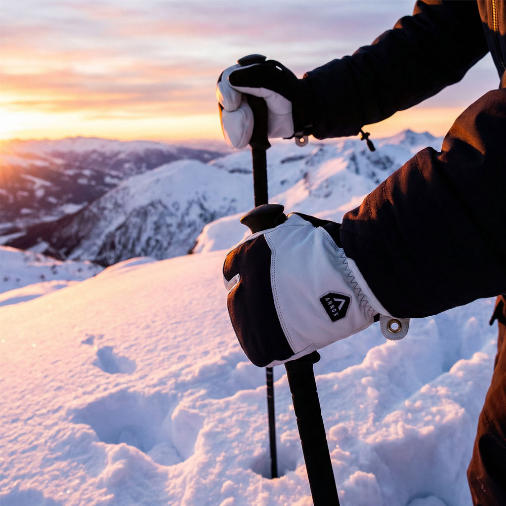 Annox Alpine Nahkaiset Hiihtohanskat
