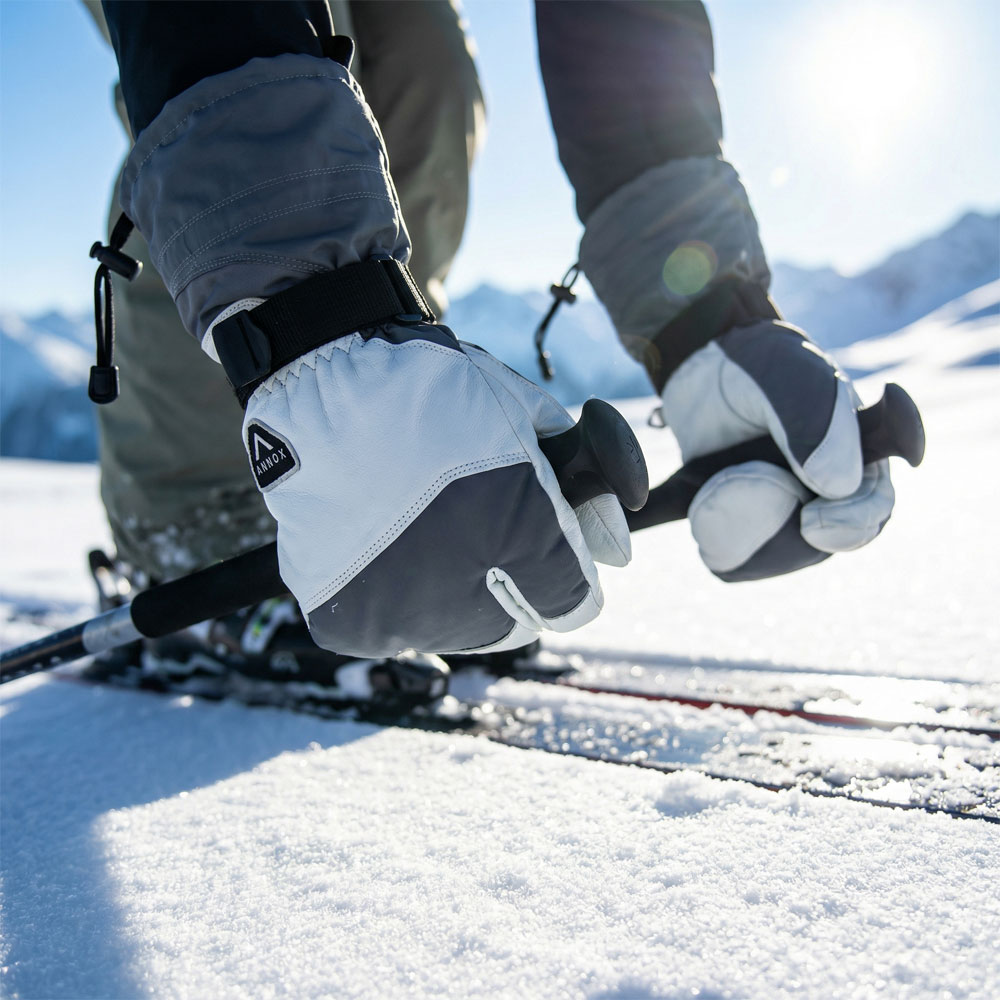Annox Alpine Nahkaiset Hiihtohanskat