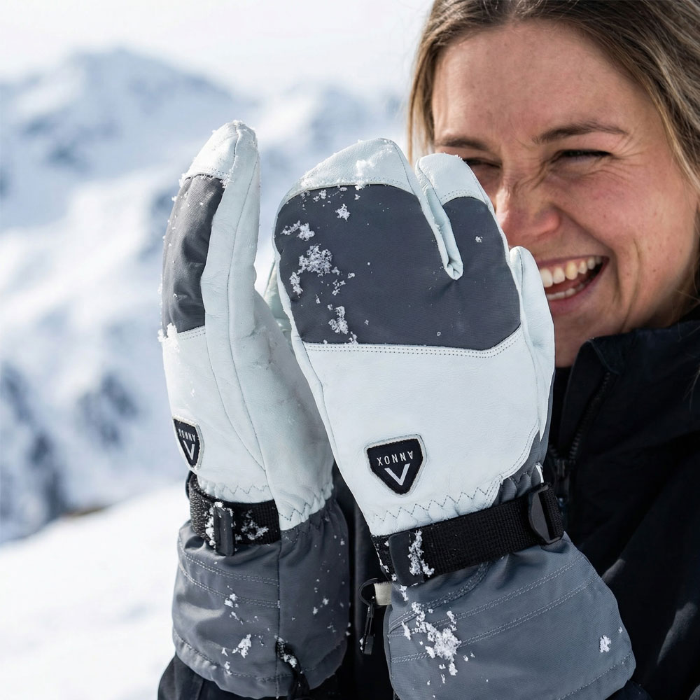 Annox Alpine Nahkaiset Hiihtohanskat