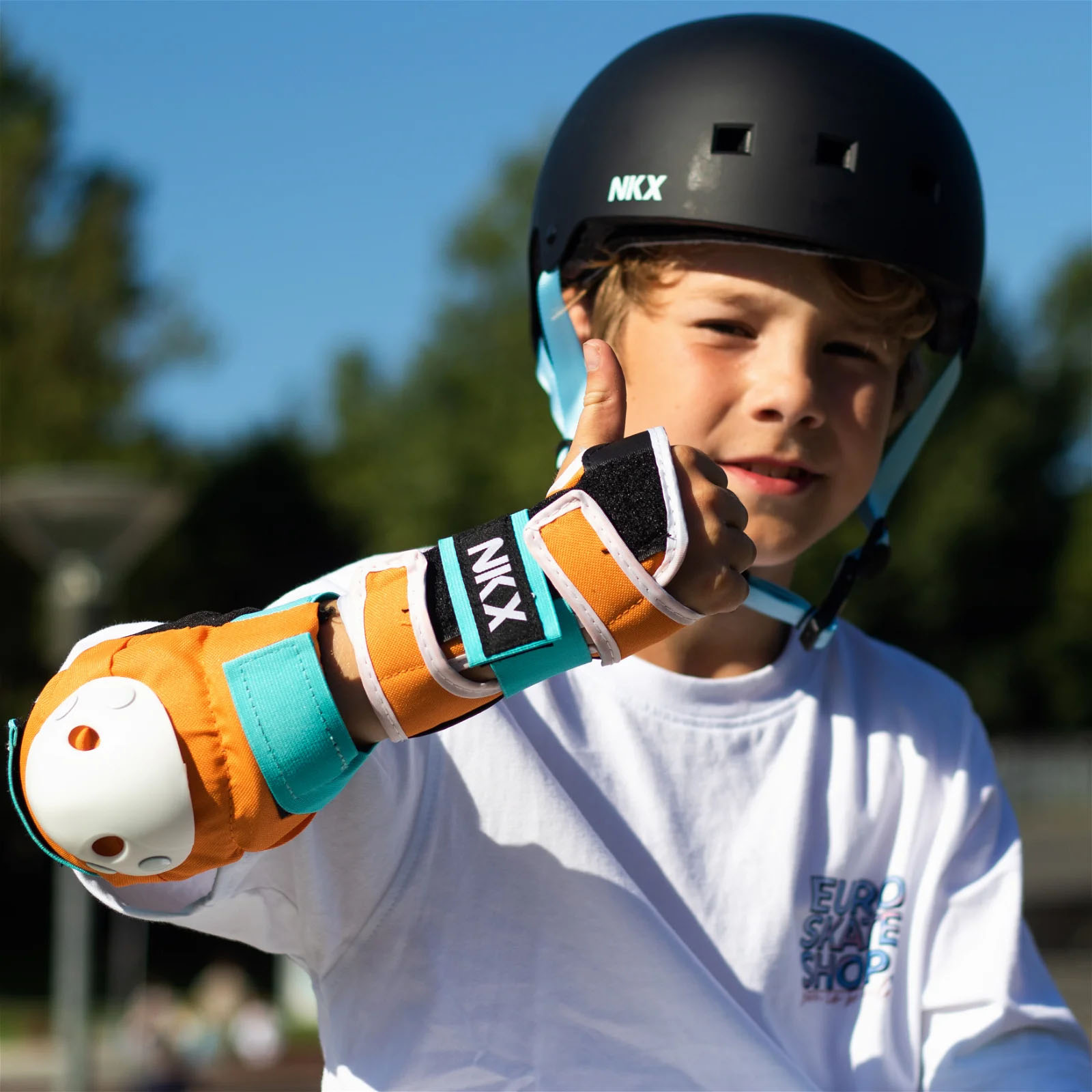 NKX Kids 3-Pack Pro Suojavarusteet - Polvisuojat, Kyynärsuoja ja Ranteensuojat