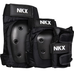 NKX 3-Pack Pro Suojavarusteet - Polvisuojat, Kyynärsuojat ja Rannetuet