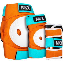 NKX Kids 3-Pack Pro Suojavarusteet - Polvisuojat, Kyynärsuoja ja Ranteensuojat