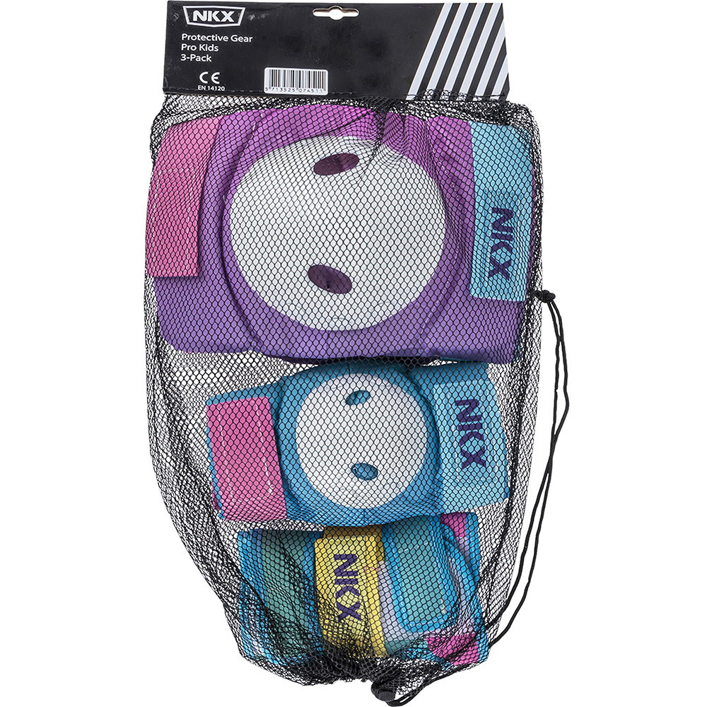 NKX Kids 3-Pack Pro Suojavarusteet - Polvisuojat, Kyynärsuoja ja Ranteensuojat