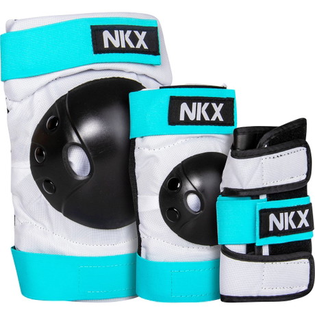 NKX Kids 3-Pack Pro Suojavarusteet - Polvisuojat, Kyynärsuoja ja Ranteensuojat