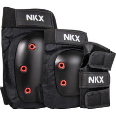 NKX 3-Pack Pro Suojavarusteet - Polvisuojat, Kyynärsuojat ja Rannetuet