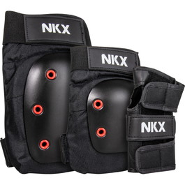 NKX 3-Pack Pro Suojavarusteet - Polvisuojat, Kyynärsuojat ja Rannetuet