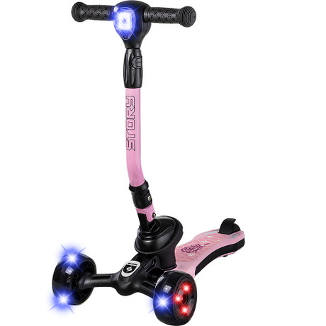 Story Flex 3-pyöräinen LED-taitettava lasten trottinette