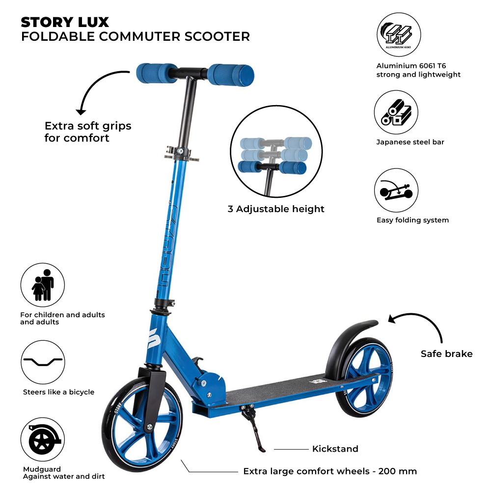 Story Lux taitettava työmatkascootteri