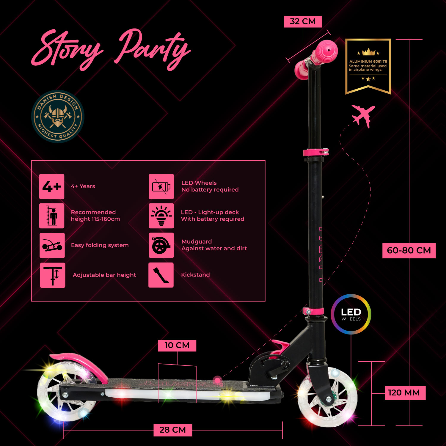 Story Party LED Säädettävä Lasten Törttöilijä